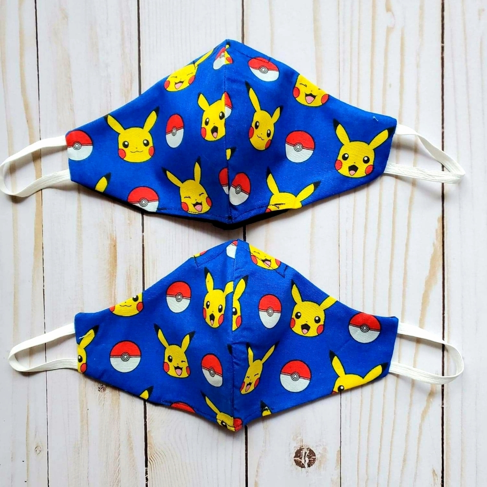 Face mask pikachu handmade kids